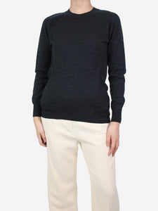 Junya Watanabe Dark grey crewneck sweater - size UK 10