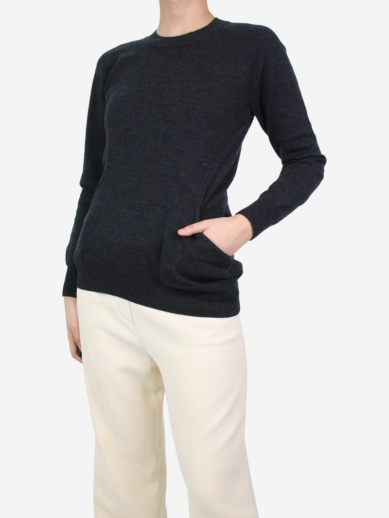 Dark grey crewneck sweater - size UK 10 Knitwear Junya Watanabe 