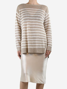 Polo Ralph Lauren Neutral striped linen jumper - size M