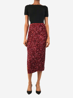 Pink sequin midi skirt - size UK 6 Skirts Rotate 
