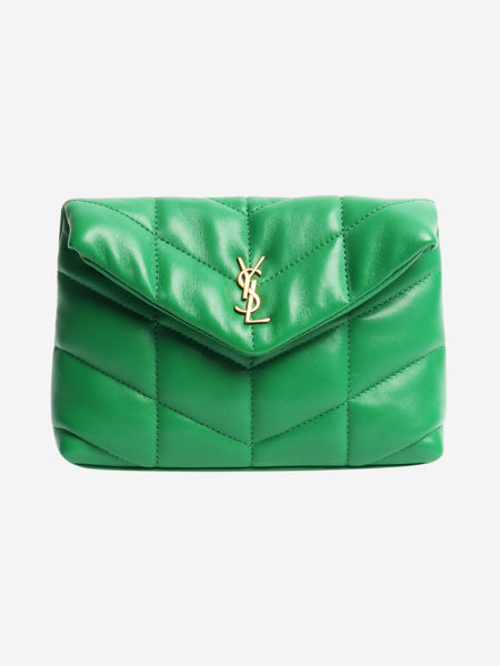 Green Loulou quilted clutch product image