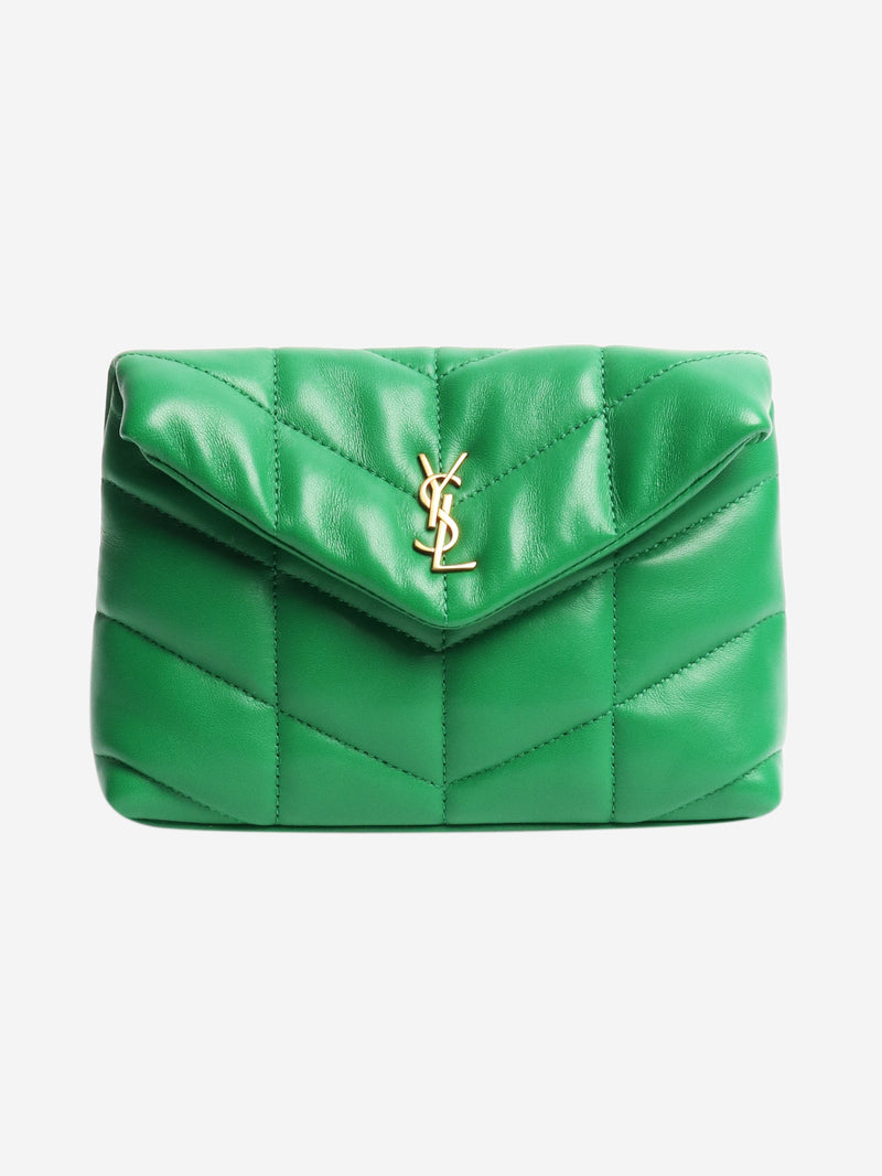 Green Loulou quilted clutch Clutch bags Saint Laurent 