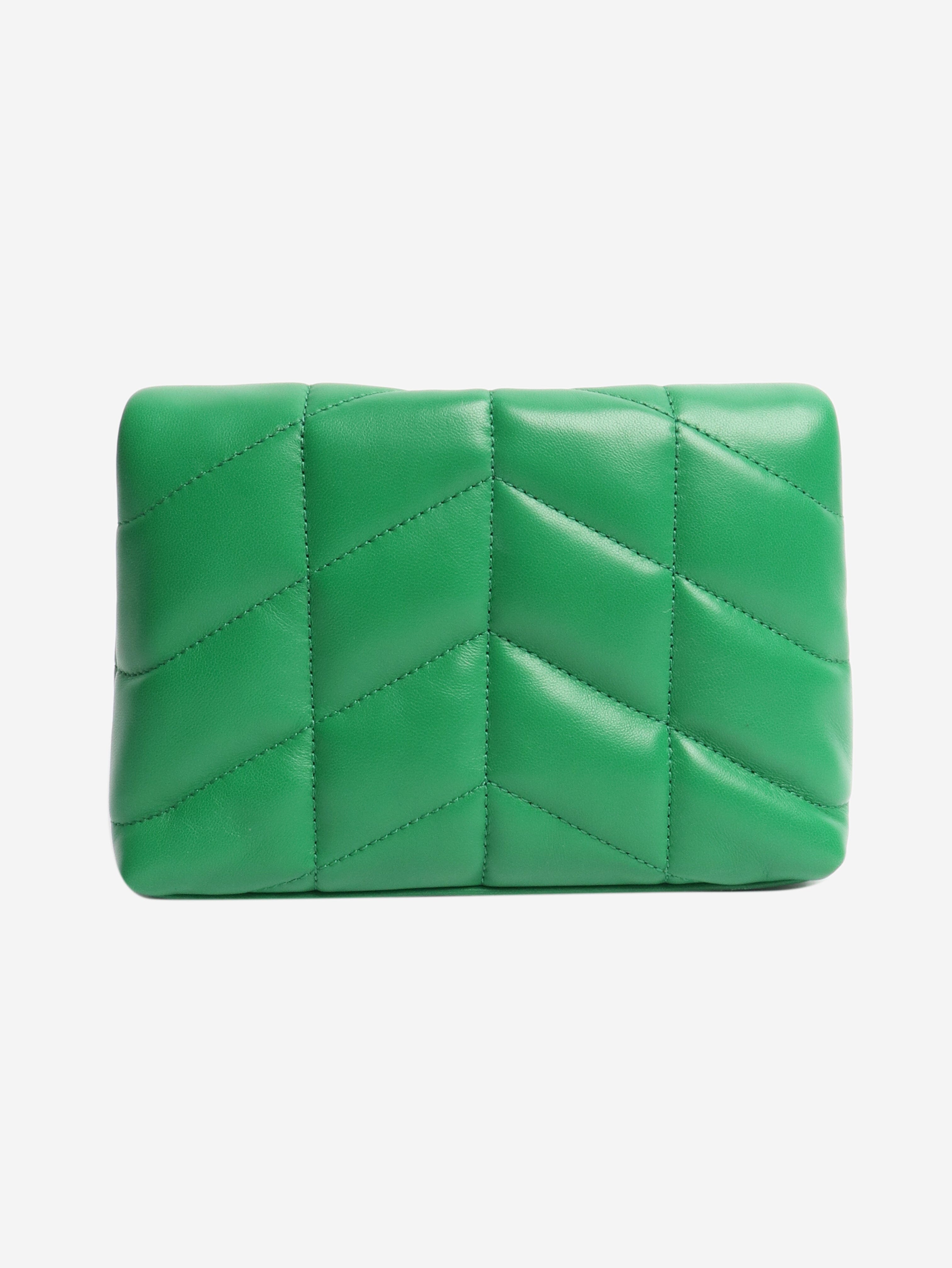 Green Loulou quilted clutch Clutch bags Saint Laurent 