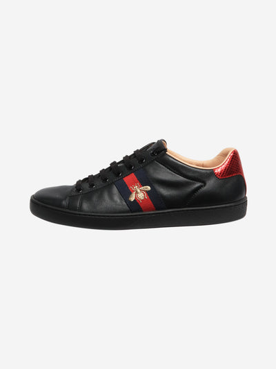 Black Ace leather trainers - size EU 38.5 Trainers Gucci 