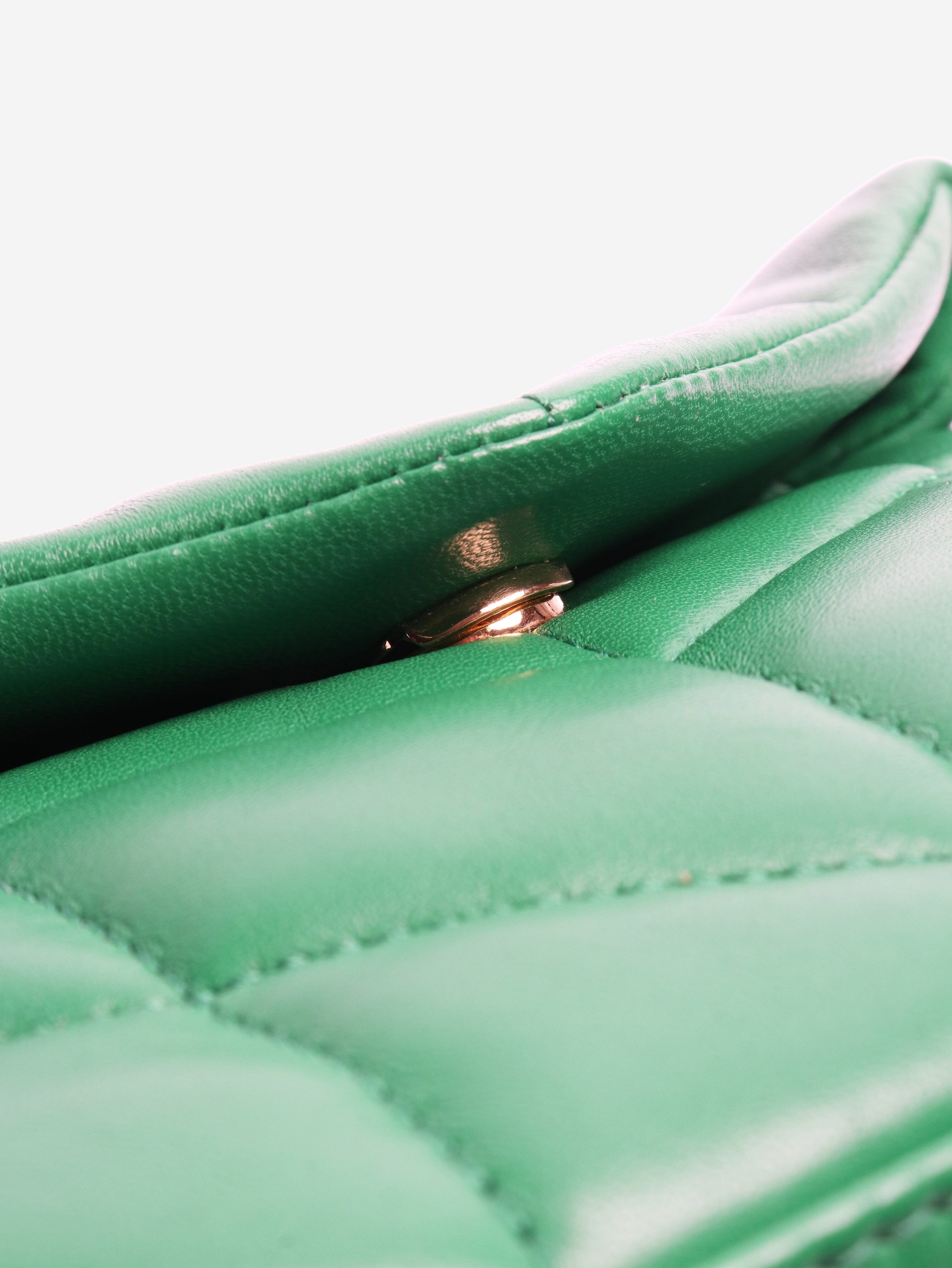Green Loulou quilted clutch Clutch bags Saint Laurent 
