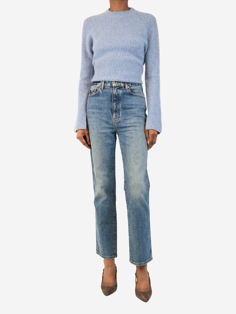 Blue denim mid-wash Abigail jeans - size UK 8 Trousers Khaite 