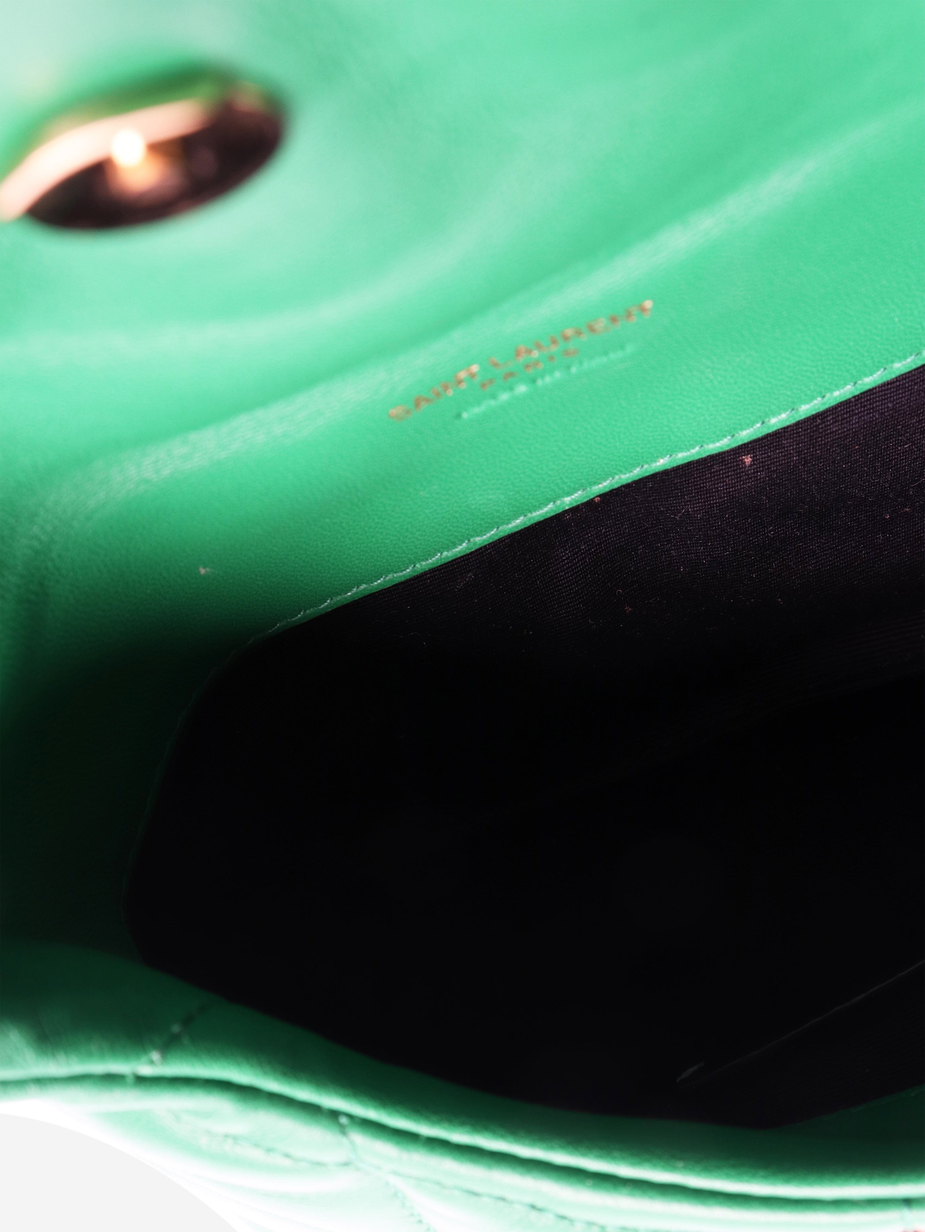 Green Loulou quilted clutch Clutch bags Saint Laurent 