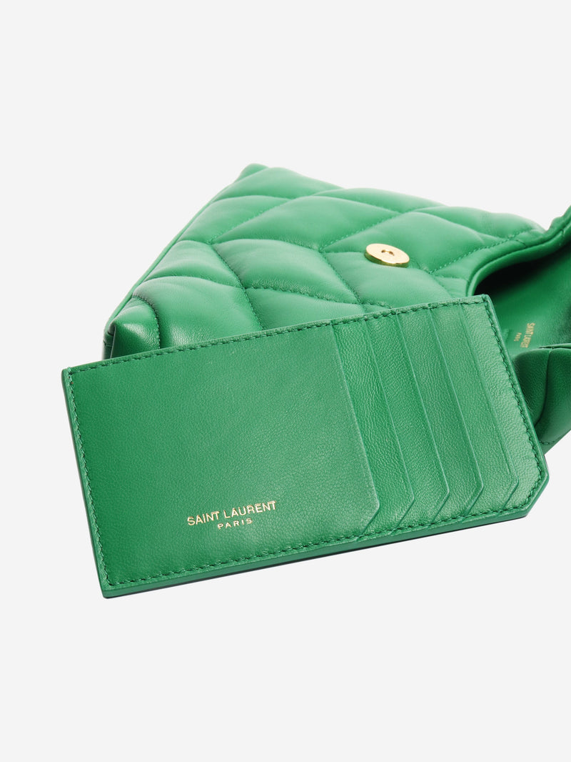 Green Loulou quilted clutch Clutch bags Saint Laurent 