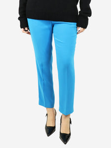 Joseph Blue straight-leg trousers - size UK 14