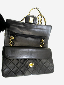 Chanel Black vintage 1989 lambskin Classic Double Flap bag