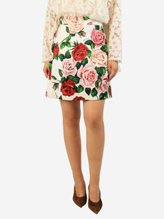 White rose A-line skirt - size UK 10