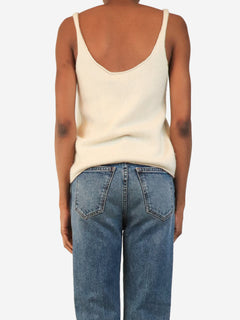 Cream cashmere tank top - size XS Tops Lisa Yang 