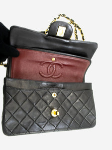 Chanel Black vintage 1989 lambskin Classic Double Flap bag