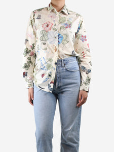 Gucci Multi floral-printed shirt - size UK 10