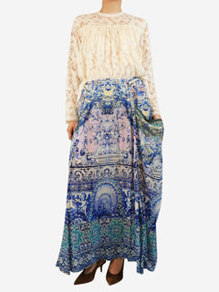 Blue embellished maxi skirt - size UK 10 Skirts Camilla 