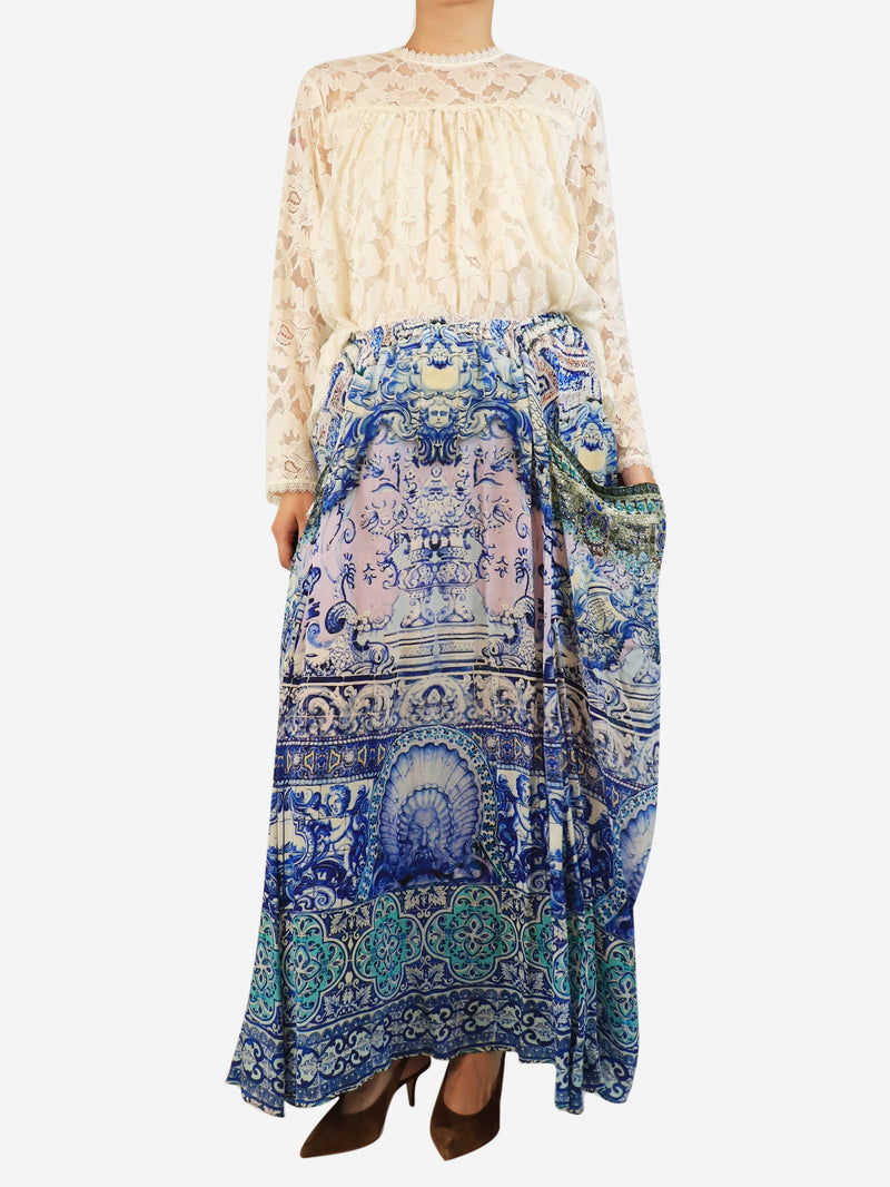 Blue embellished maxi skirt - size UK 10 Skirts Camilla 