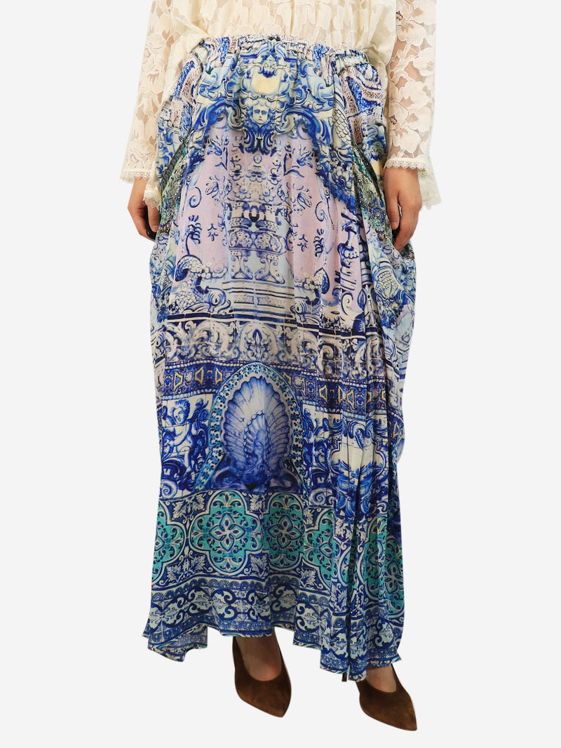 Blue embellished maxi skirt - size UK 10 Skirts Camilla 
