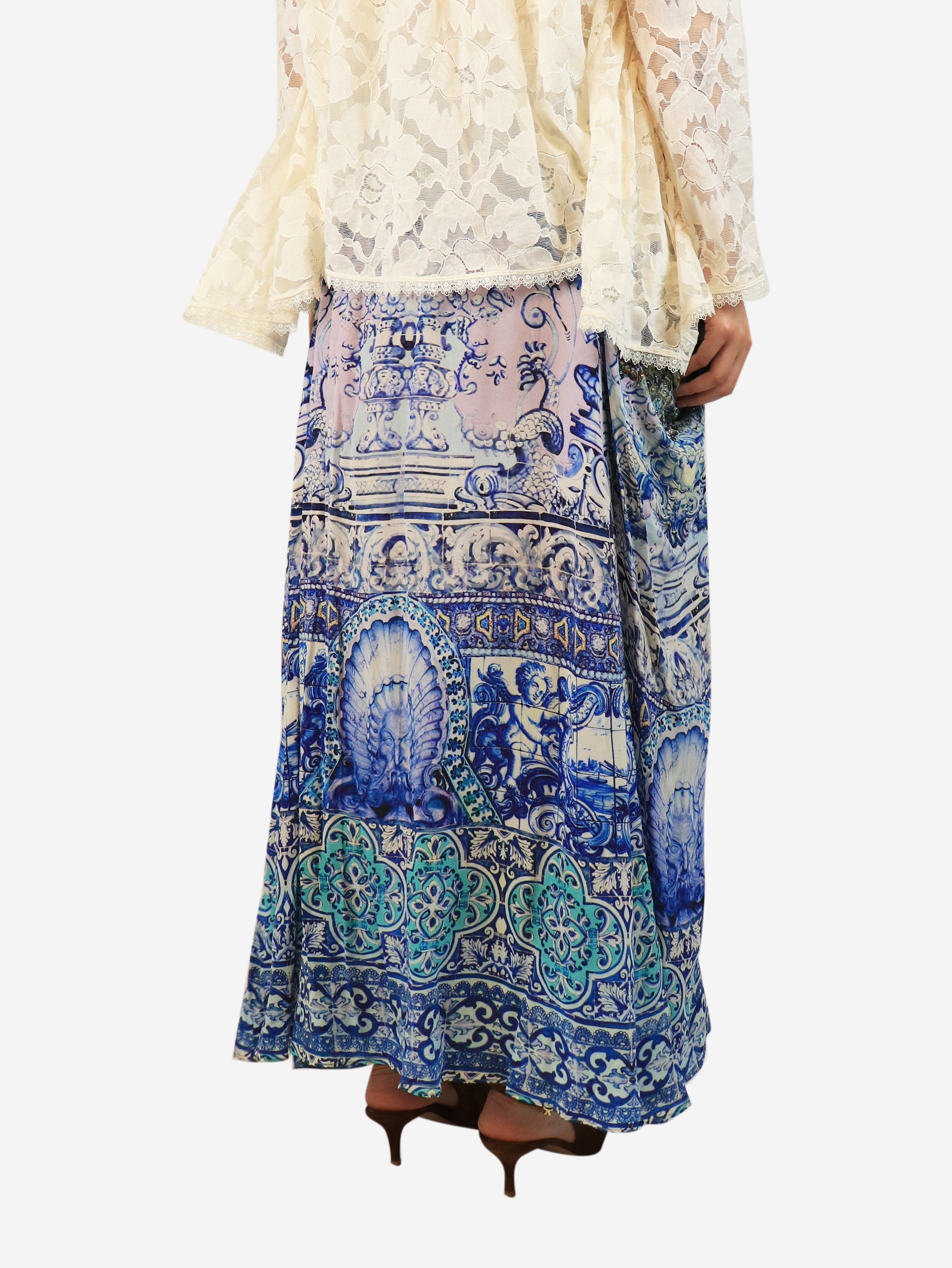 Blue embellished maxi skirt - size UK 10 Skirts Camilla 
