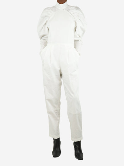 White puff-sleeved jumpsuit - size XS Jumpsuits Rotate 