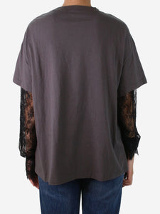 UOOYAA Grey graphic print t-shirt - size S