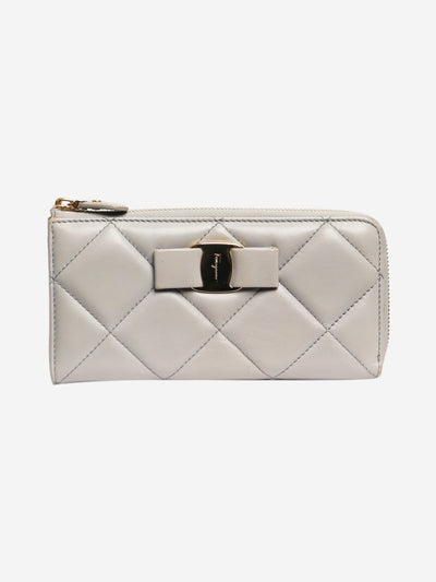 Grey leather quilted wallet Wallets, Purses & Small Leather Goods Salvatore Ferragamo 