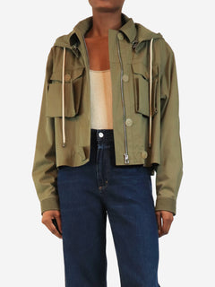 Army green cotton hooded jacket - size S Coats & Jackets Loewe 