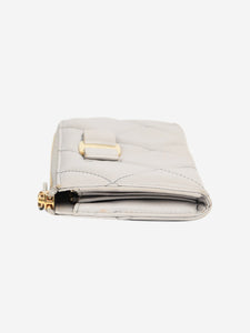 Salvatore Ferragamo Grey leather quilted wallet