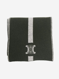 Green Triomphe wool-blend scarf Scarves Celine 