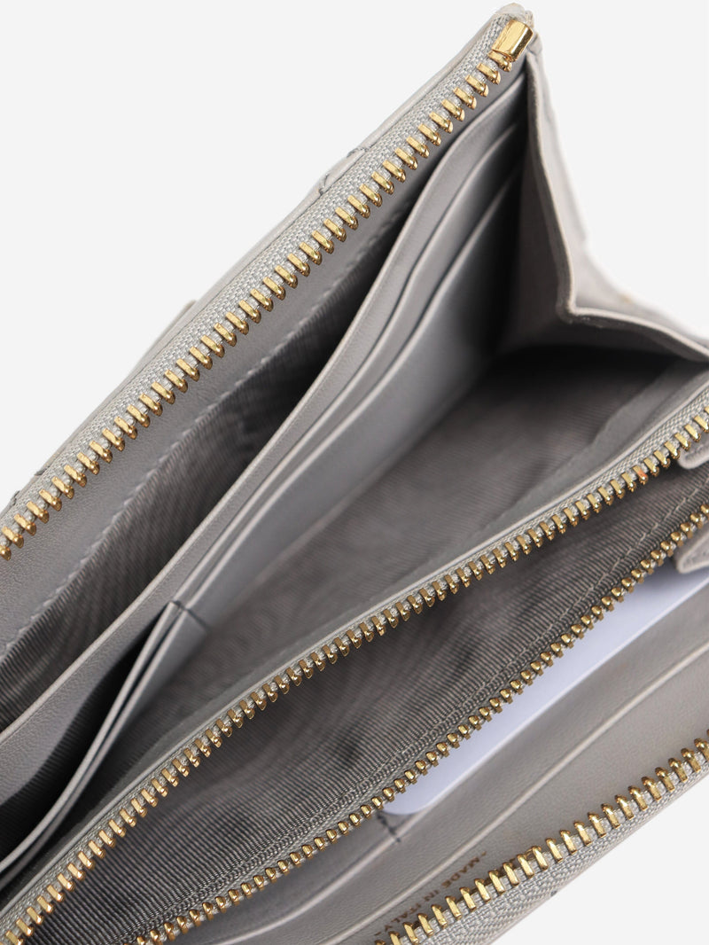 Grey leather quilted wallet Wallets, Purses & Small Leather Goods Salvatore Ferragamo 