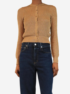 Gold lurex cardigan - size UK 6 Knitwear Missoni 