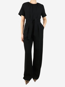 Max Mara Black short-sleeved jumpsuit - size UK 10