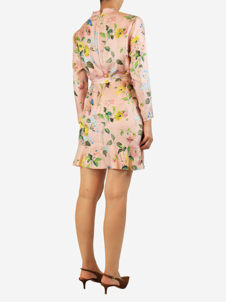 Pink floral dress - size UK 12 alternate image