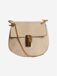 Neutral Python Drew shoulder bag