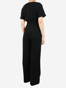 Max Mara Black short-sleeved jumpsuit - size UK 10