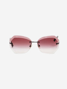 Chanel Pink frameless geometric sunglasses