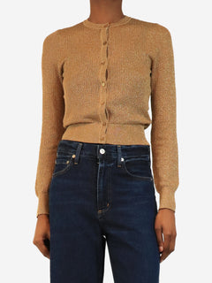 Gold lurex cardigan - size UK 6 Knitwear Missoni 