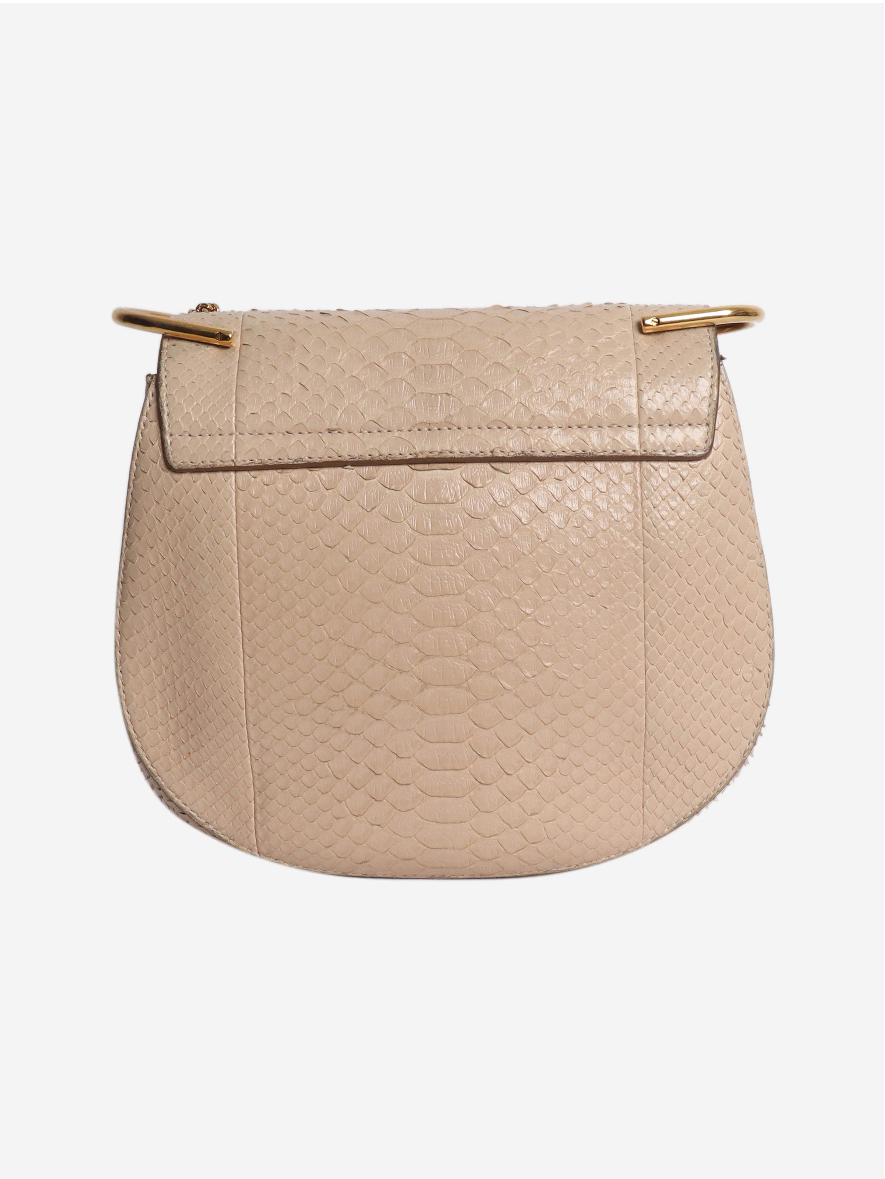Neutral Python Drew shoulder bag