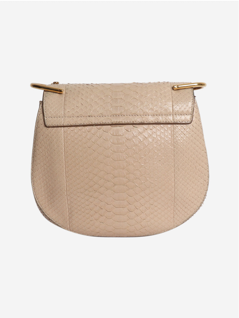 Neutral Python Drew shoulder bag