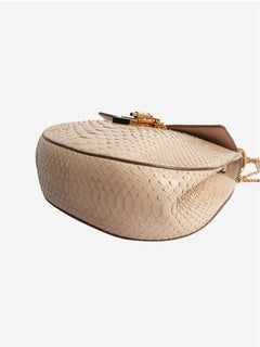 Neutral Python Drew shoulder bag