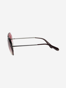 Chanel Pink frameless geometric sunglasses