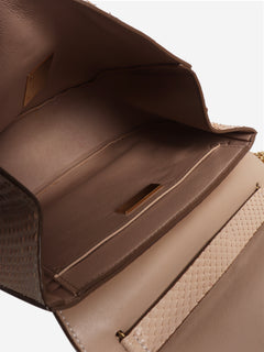 Neutral Python Drew shoulder bag