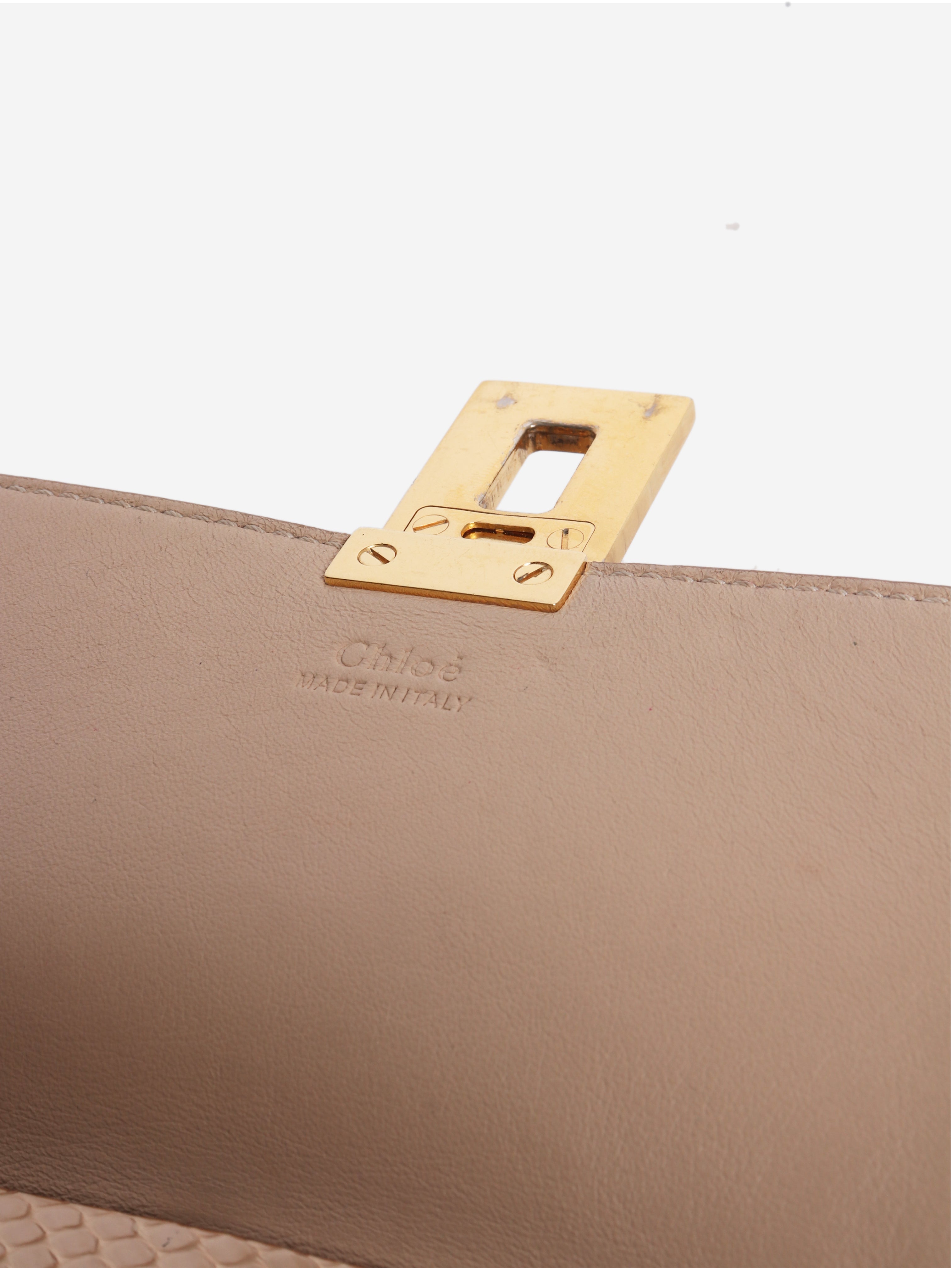 Neutral Python Drew shoulder bag
