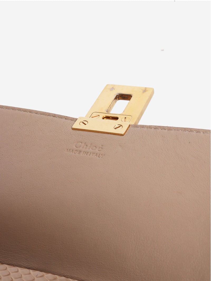 Neutral Python Drew shoulder bag