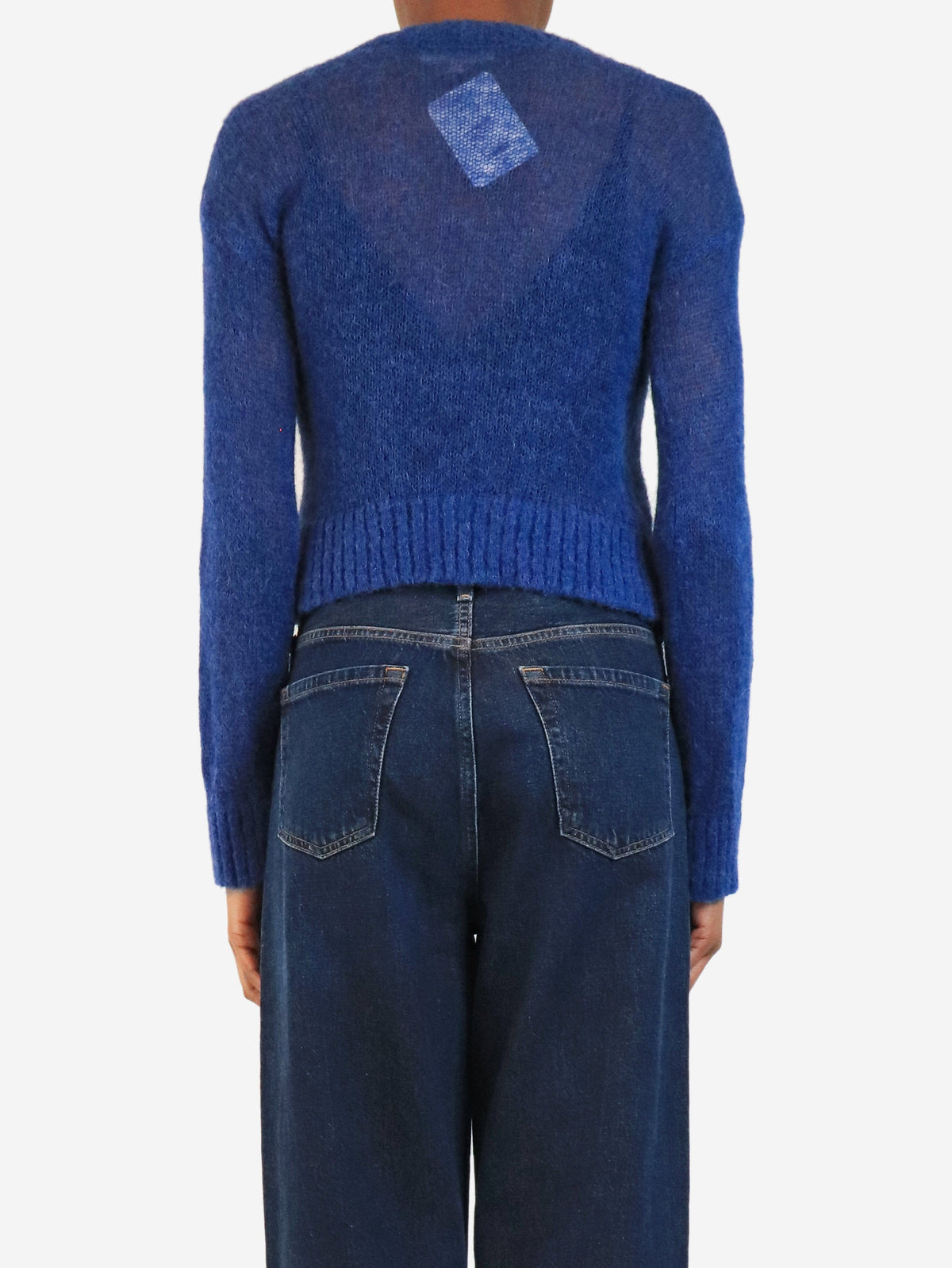 Blue knit crop jumper - size XS Knitwear La Maille Sezane 