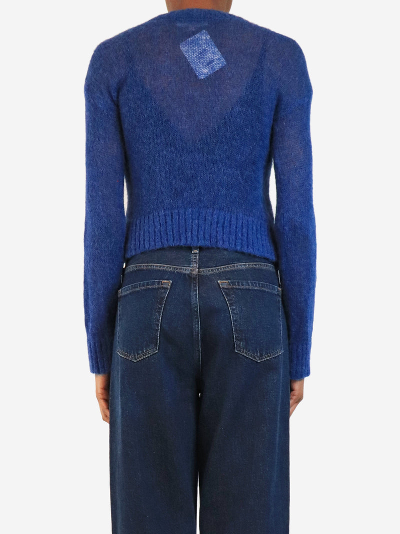 Blue knit crop jumper - size XS Knitwear La Maille Sezane 