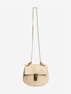 Neutral Python Drew shoulder bag