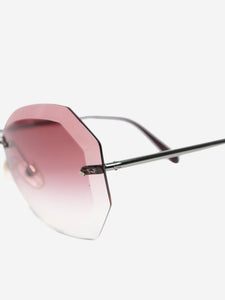 Chanel Pink frameless geometric sunglasses