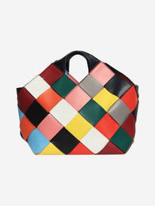 Loewe Multicolour woven leather tote bag