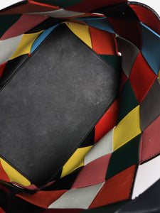 Loewe Multicolour woven leather tote bag