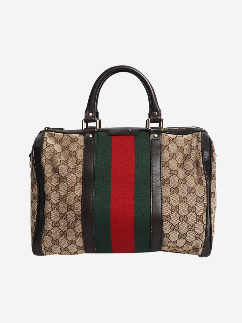 Brown GG canvas web Boston bag Shoulder bags Gucci 